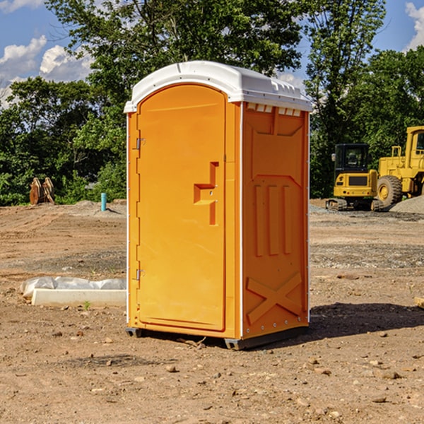 what is the expected delivery and pickup timeframe for the portable restrooms in Harlan IN